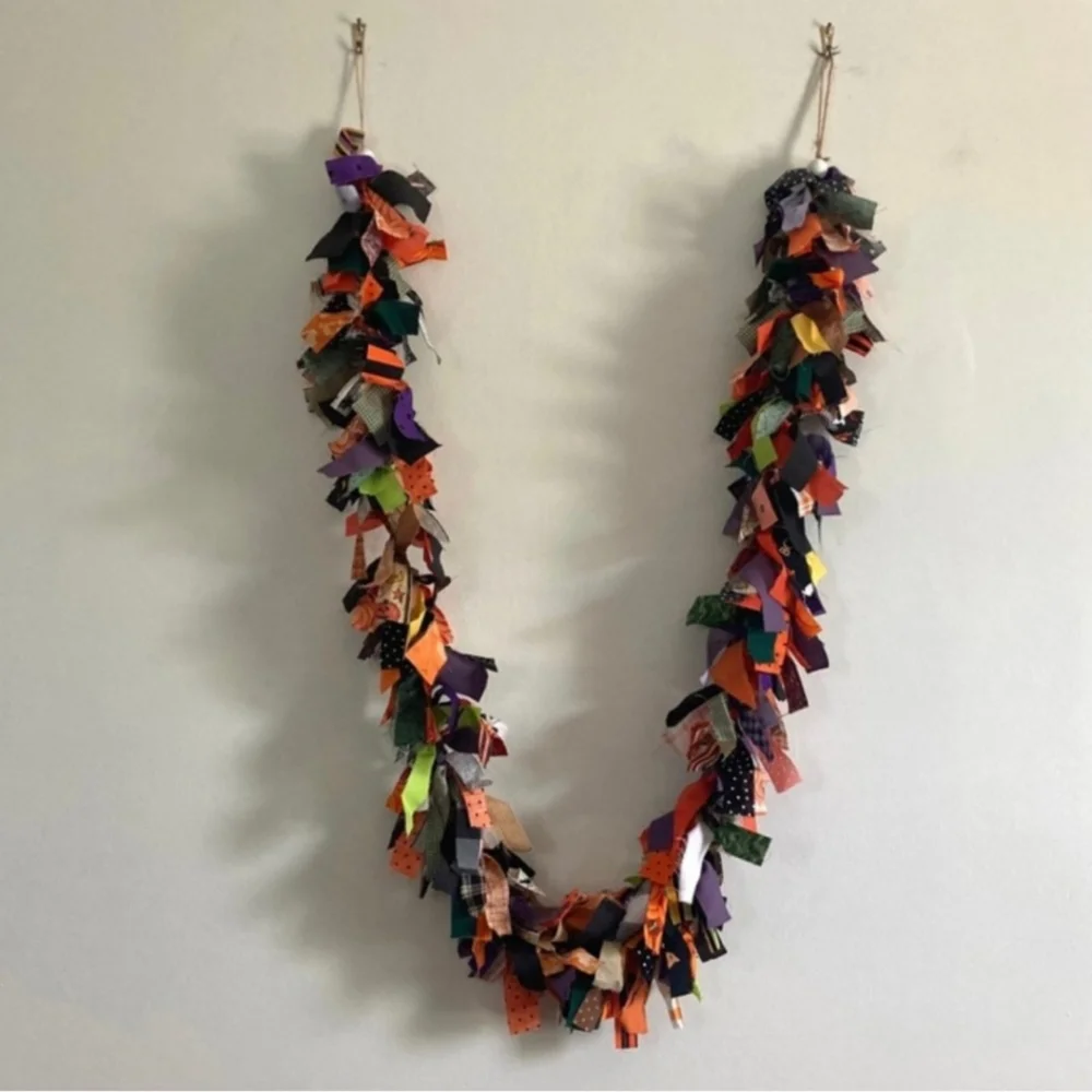 Handmade Halloween Rag Garland